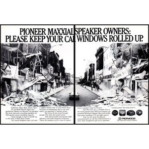 1984 Pioneer Maxxial Car Stereo Speakers 2 Page Vintage Print Ad Wall Art Town